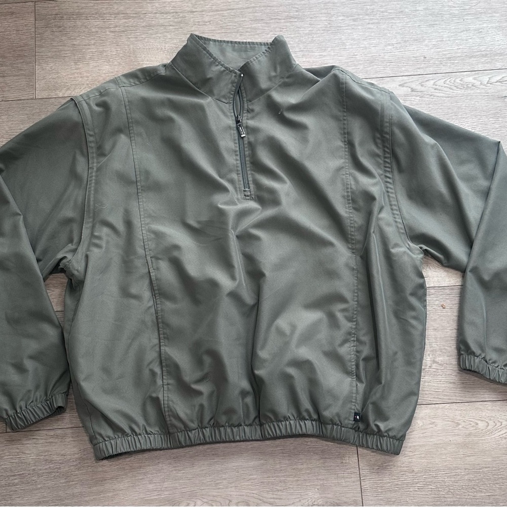 Grand Slam Olive Green Quarter Zip Pullover Jacket Size‎ L
